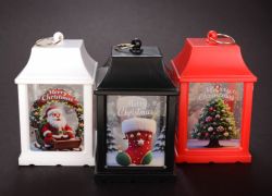 Коледен светещ фенер - 9х6см