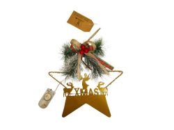 КОЛЕДНА ДЕКОРАЦИЯ ЗВЕЗДА С КЛОНКА 20/19.5СМ.