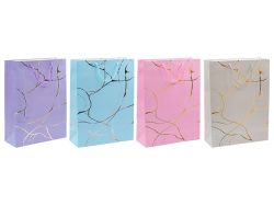 ПОДАРЪЧНА ТОРБИЧКА МРАМОР ЗЛАТИСТО 42/31/12CM.