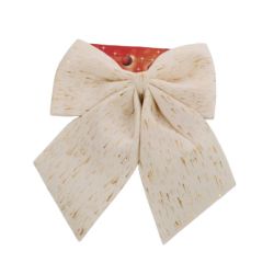 КОЛЕДНА ДЕКОРАЦИЯ ПАНДЕЛА 20/24СМ. КРЕМАВО/ЗЛАТНИ ПРЪСКИ