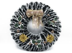 КОЛЕДЕН ВЕНЕЦ Ф48СМ. ДЕКОР БРОНЗ