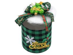 КОЛЕДНА КУТИЯ 10.5Х10СМ. ЗЕЛЕНО