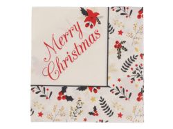 КОЛЕДНИ САЛФЕТКИ 33/33СМ. 20БР. ЧЕСТИТА КОЛЕДА