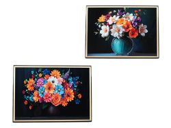 КАРТИНА С КАМЪНИ 50/70СМ. ЦВЕТЕН БУКЕТ