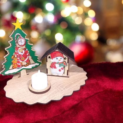 Светещи къща и елхичка - 25/15/15/