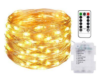 КОЛЕДНИ ЛАМПИ LED 10М. 100БР. ЖЪЛТА СВЕТЛИНА