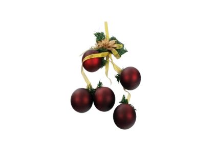 КОЛЕДНА ДЕКОРАЦИЯ ВИСЯЩА ТОПКИ 5БР. Ф6СМ/46СМ. ВИНЕН МАТ