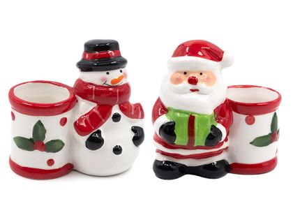 КОЛЕДНА ПОСТАВКА ЗА КЛЕЧКИ ЗА ЗЪБИ ДЯДО КОЛЕДА/СНЕЖКО 8/4/8СМ.