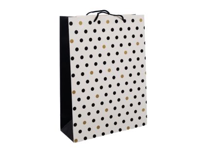 ПОДАРЪЧНА ТОРБИЧКА ЧЕРНО И БЯЛО 42/31/12см.