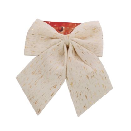 КОЛЕДНА ДЕКОРАЦИЯ ПАНДЕЛА 20/24СМ. КРЕМАВО/ЗЛАТНИ ПРЪСКИ