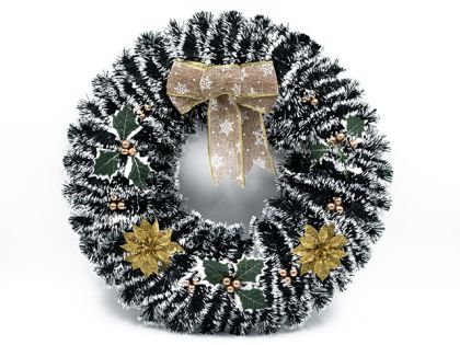 КОЛЕДЕН ВЕНЕЦ Ф48СМ. ДЕКОР БРОНЗ