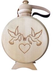 Бъклица 500 мл метал / байц / Кумска ракия / Гълъби /