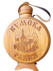 Бъклица 500мл метал / лак /– „Кумска ракия с чаши“  