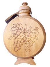 Бъклица 500мл метал / лак /– „Кумска ракия с чаши“  