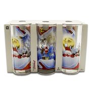 Коледни стъклени чаши / Дядо Коледа / - 6бр.