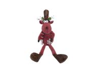 КОЛЕДНА ФИГУРА ЕЛЕНЪТ ДАШЪР 65/18/13СМ. ЧЕРВЕНО