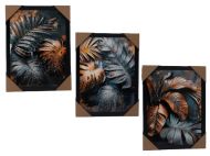 КАРТИНА С КАМЪНИ 30/40СМ. ТРОПИЧЕСКИ ЛИСТА